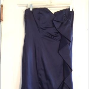 Beautiful blue strapless dress